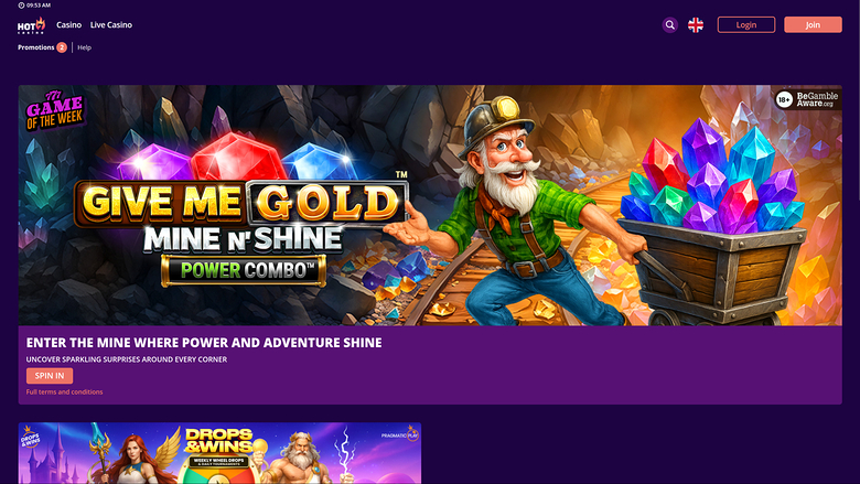 Hot7 Casino — Promotions page