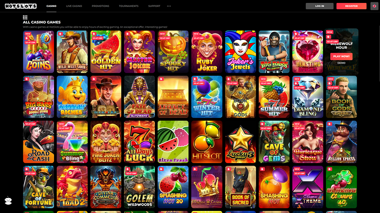 HotSlots Casino — Games lobby
