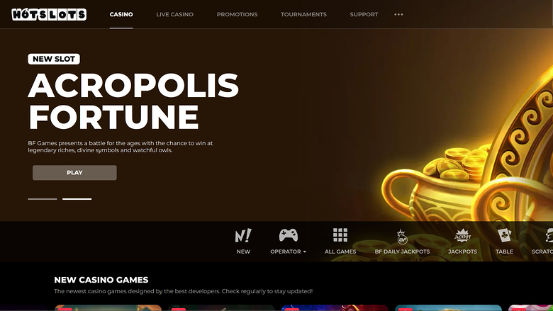 HotSlots Casino — Homepage