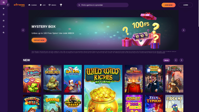 Hotwins Casino — Homepage