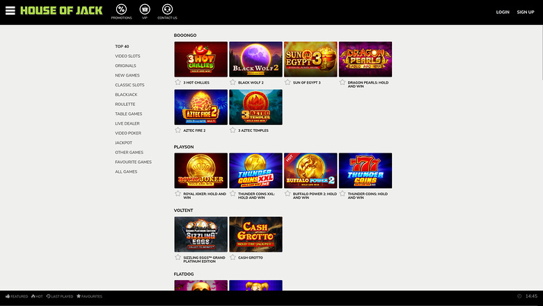 House of Jack Casino — Games by studio