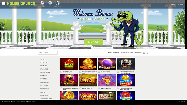 House of Jack Casino — Homepage