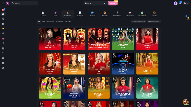 HunnyPlay Casino — Live dealer lobby