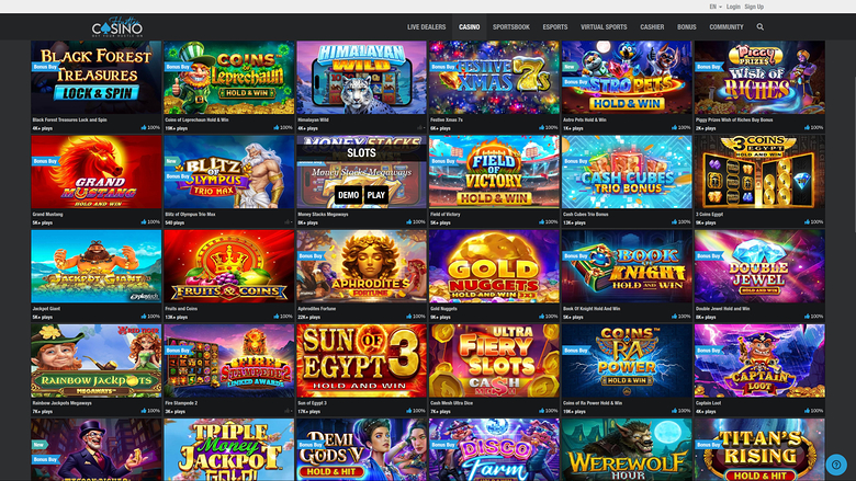 Hustles Casino — Jackpot games
