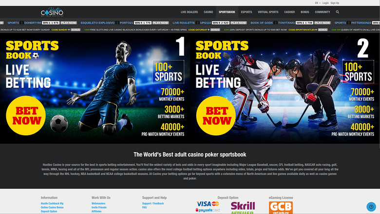 Hustles Casino — Sportsbook