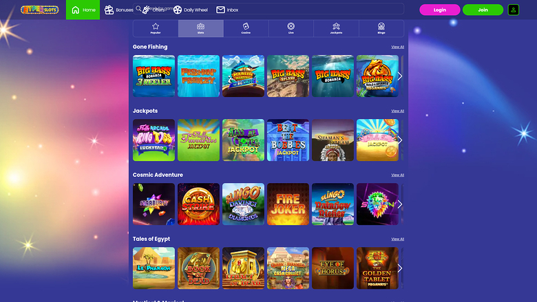 Hyper Slots — Games lobby