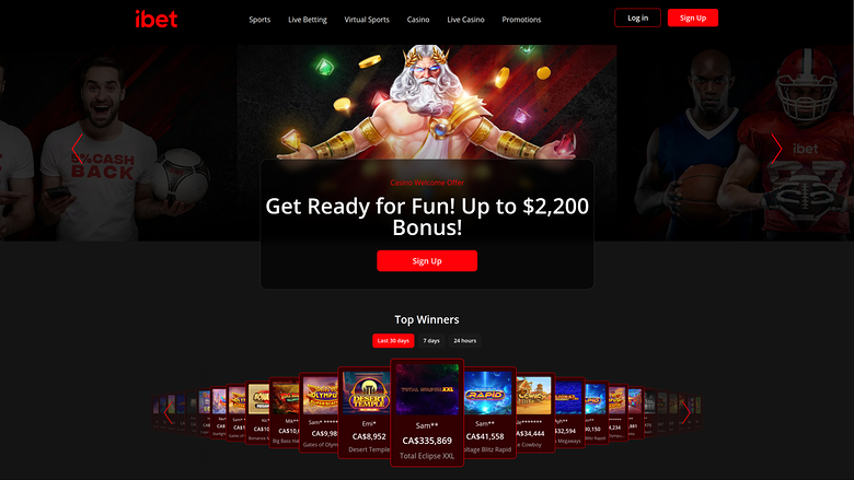 iBet Casino — Homepage