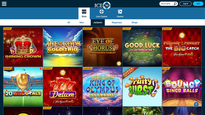 ICE36 Casino — Jackpot games