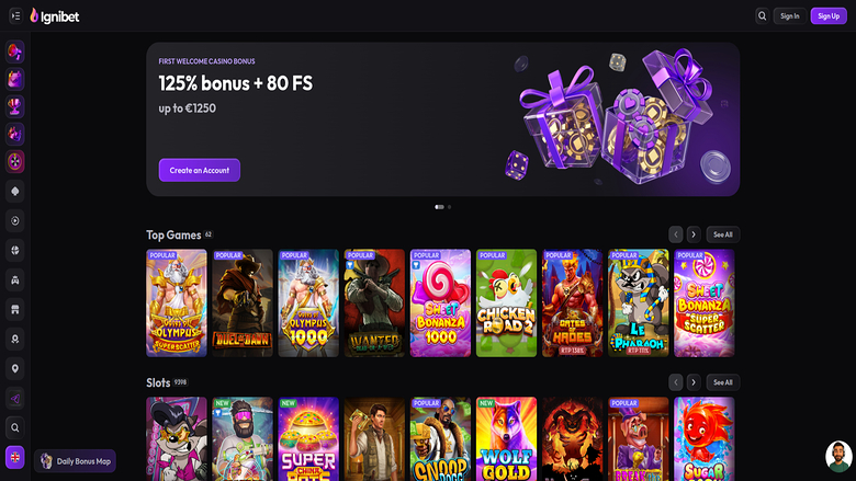 Ignibet Casino — Homepage