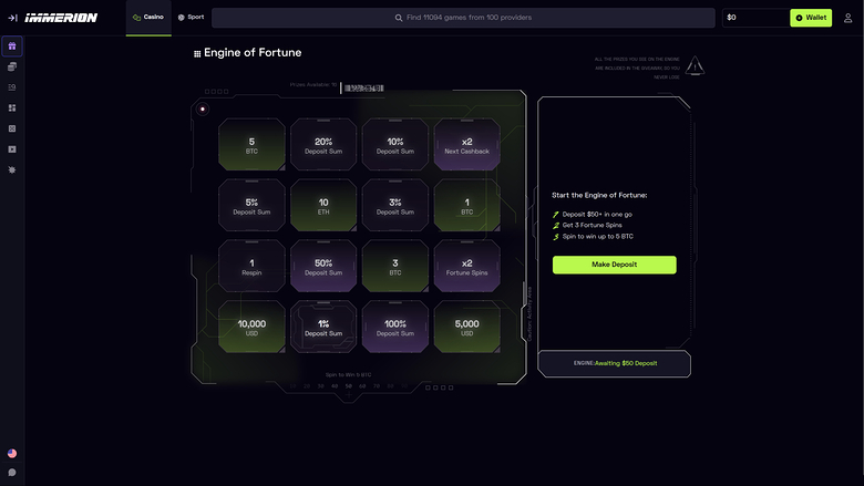 Immerion Casino — Engine of fortune