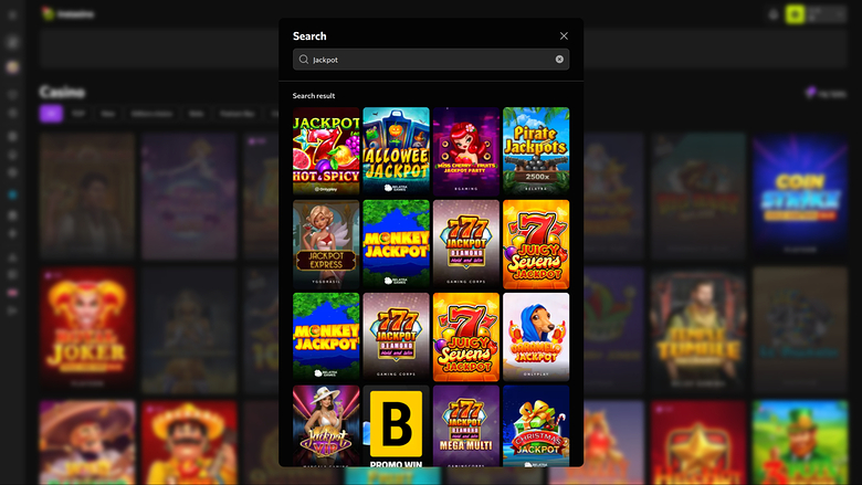 Instasino Casino — Jackpot games