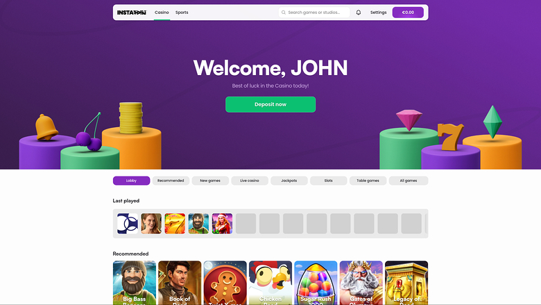 Instaspin Casino — Homepage