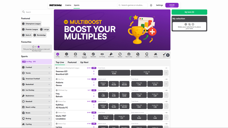 Instaspin Casino — Sportsbook