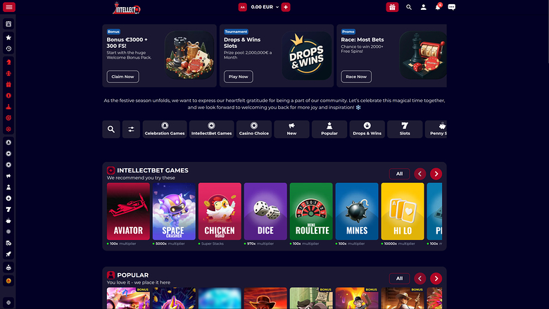 Intellectbet Casino — Homepage