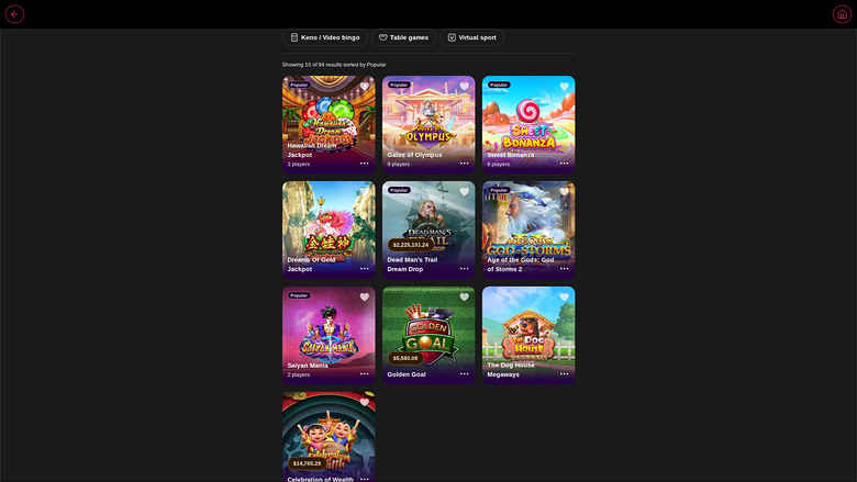 InterCasino — Jackpot games