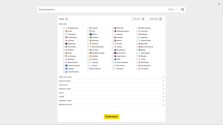 Interwetten Casino — Games by studio