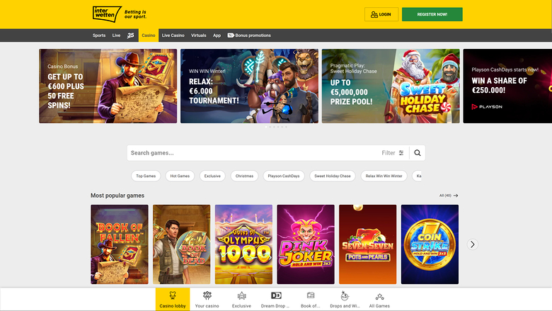 Interwetten Casino — Homepage