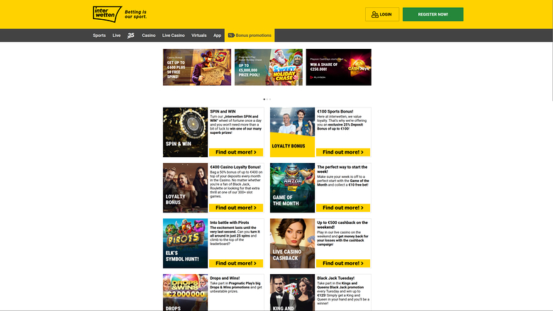 Interwetten Casino — Promotions page