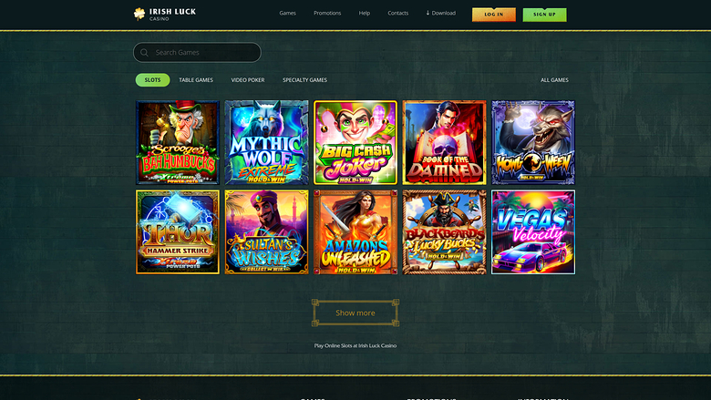 Irish Luck Casino — Games lobby