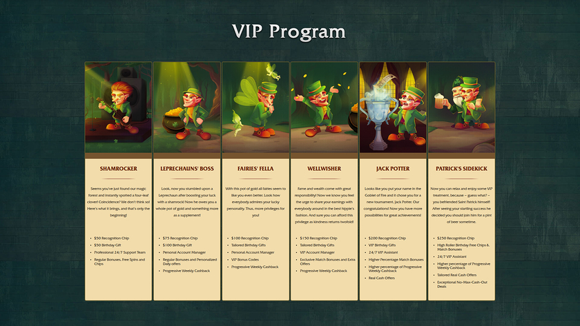 Irish Luck Casino — VIP section