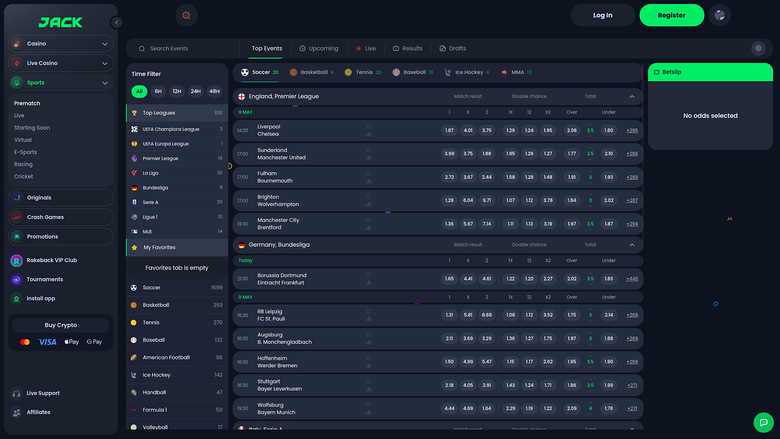 Jack Casino — Sportsbook