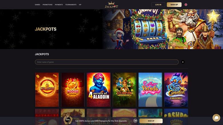 Jack Pot Casino — Jackpot games