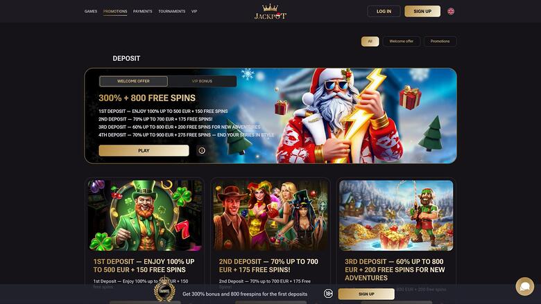 Jack Pot Casino — Promotions page