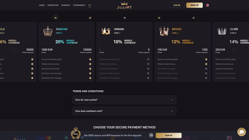 Jack Pot Casino — VIP section