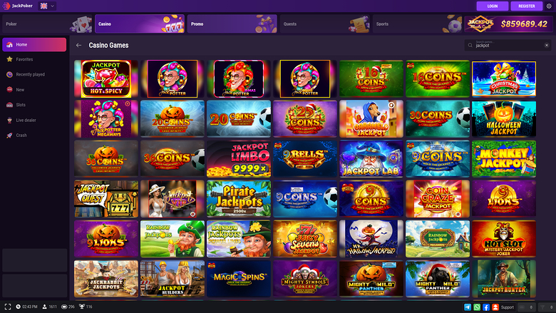 JackCasino — Jackpot games