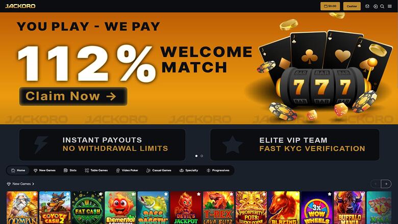 Jackoro Casino — Homepage