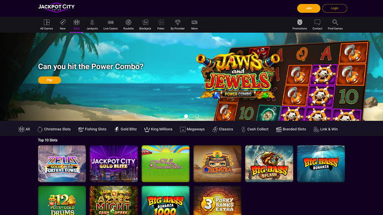 Jackpot City Casino — Games lobby