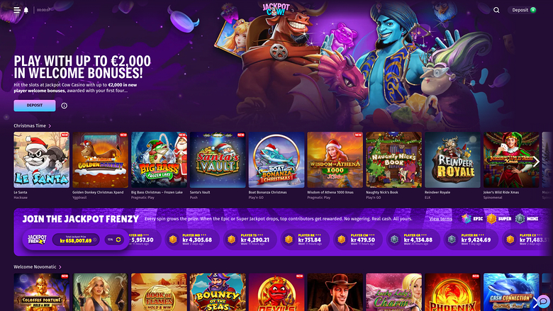 Jackpot Cow Casino — Games lobby