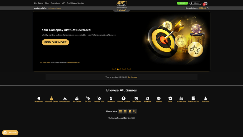 Jackpot Village Casino — Homepage