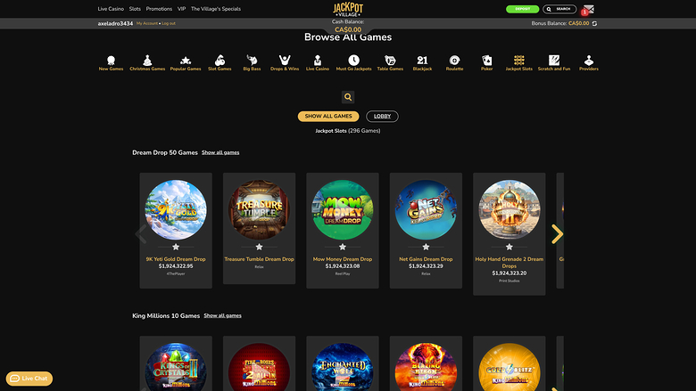 Jackpot Village Casino — Jackpot games