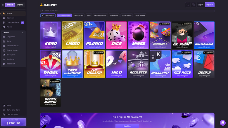 Jackpot.bet Casino — Jackpot games