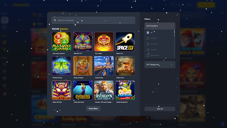 Jackpoty Casino — Games by studio