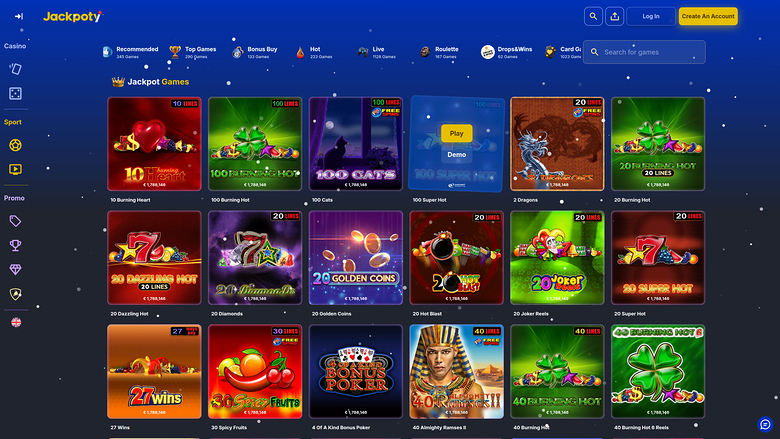Jackpoty Casino — Jackpot games