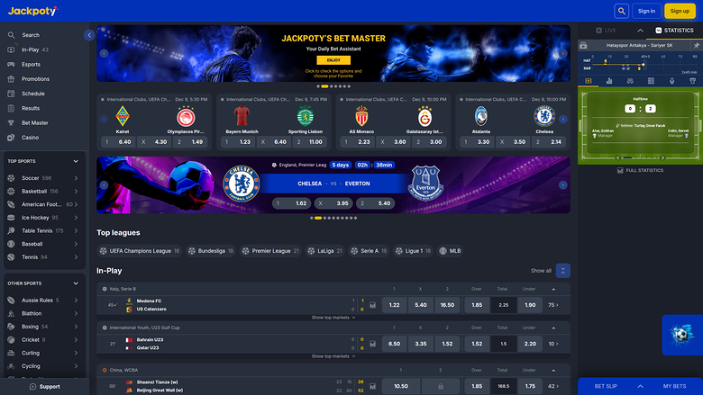 Jackpoty Casino — Sportsbook