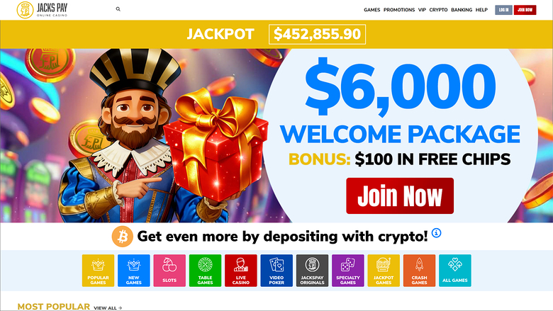 JacksPay Casino — Homepage