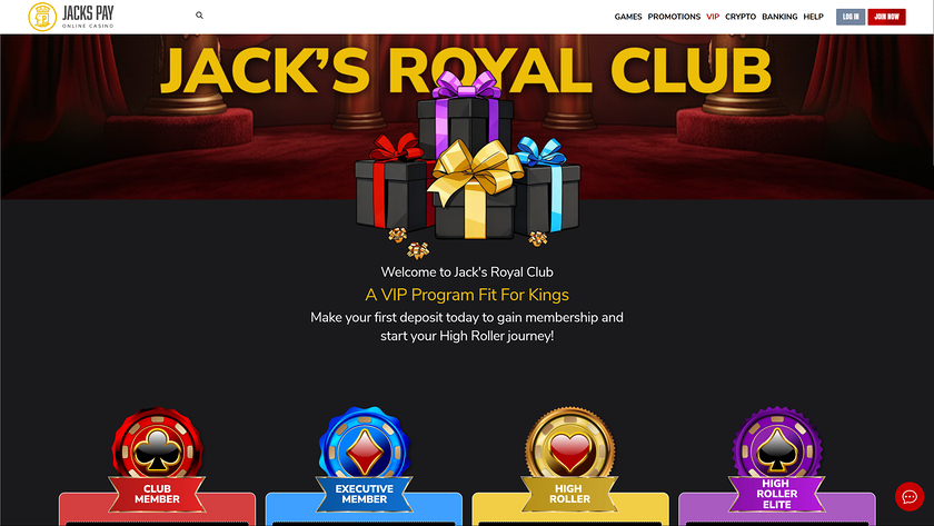 JacksPay Casino — VIP section
