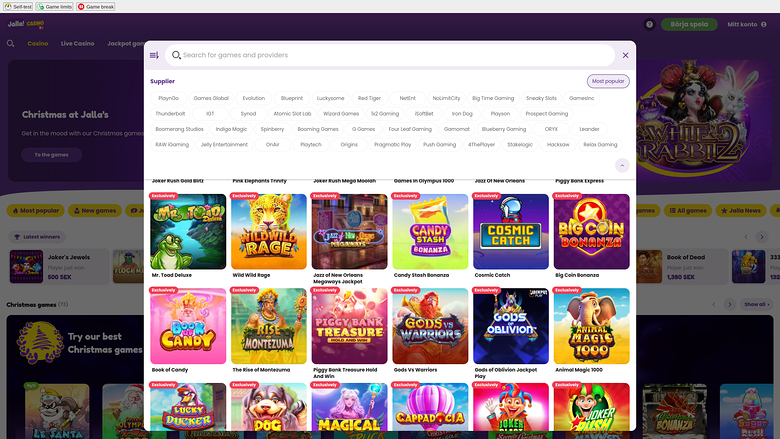 Jalla Casino — Games by studio