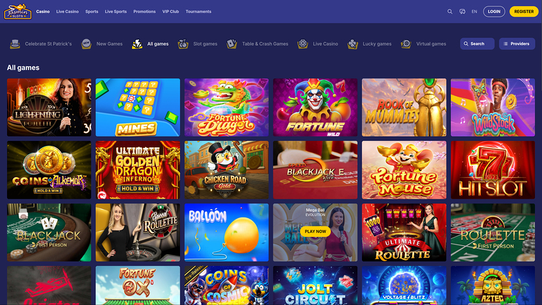 JasminSlots Casino — Games lobby