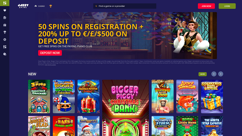 Jazzy Spins Casino — Homepage