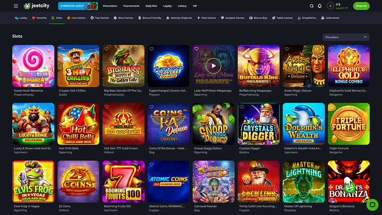 JeetCity Casino — Games lobby