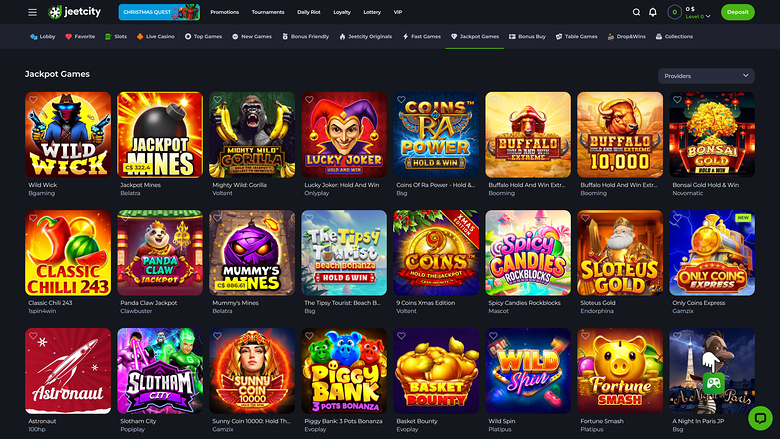 JeetCity Casino — Jackpot games