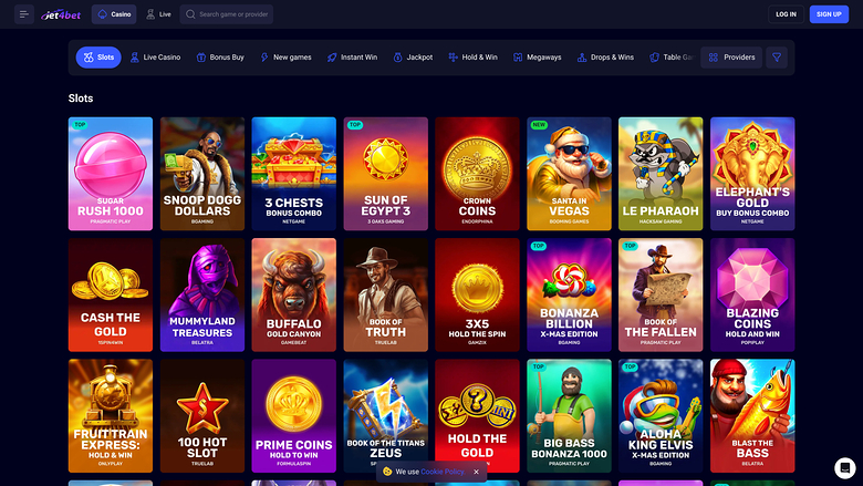 Jet4bet Casino — Games lobby