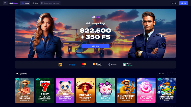 Jet4bet Casino — Homepage