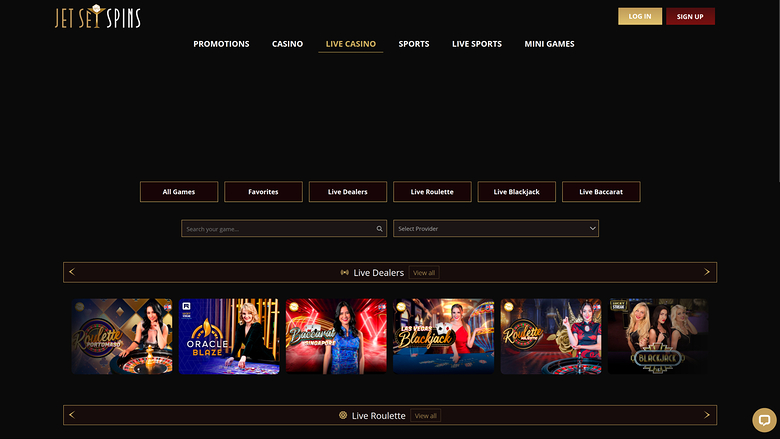 JetSetSpins Casino — Livedealer