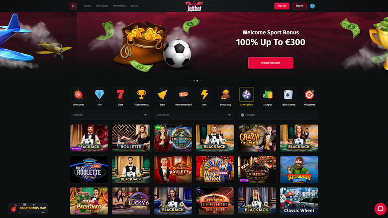 Jettbet Casino — Live dealer lobby