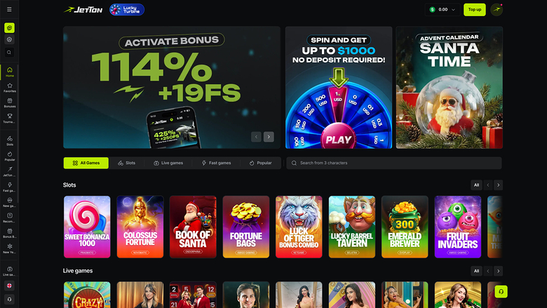 Jetton Games Casino — Homepage